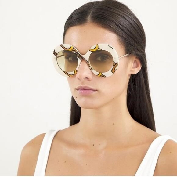 NEW GUCCI GG0894S 001 OVERSIZED ROUND FRAME WOMEN’S SUNGLASSES GUCCI GG0894S - Picture 1 of 15